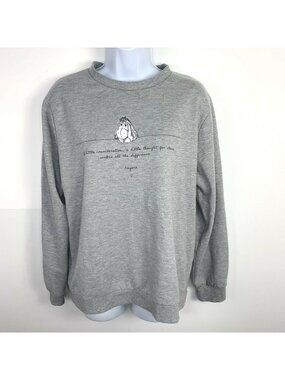 Disney Primark Sweatshirt Sz M Gray Eyeore Comfy Cottagecore Millenialcore Y2K